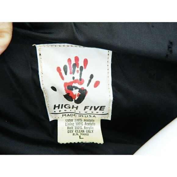 High Five Satin Bomber Movie Studio Monogram Sz L - Picture 6 of 7